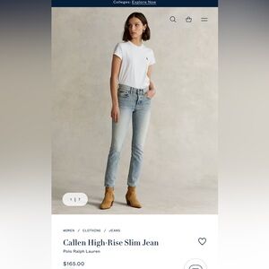 RALPH LAUREN CALLEN HI-RISE JEANS